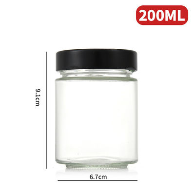 200ML Glass Food Storage Containers with Lids Airtight Glass Jars Leak Proof Reusable Sauce Containers
