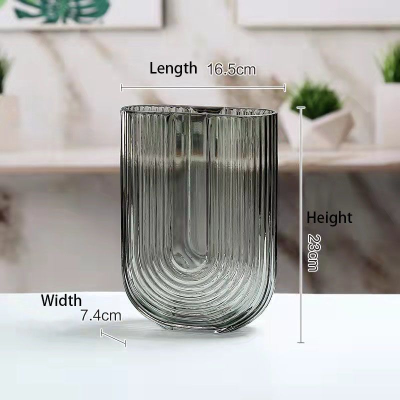 23cm Glass Vase Decor The Perfect Addition to Your Modern Glass Collection for Living Room Bedroom Home Decor