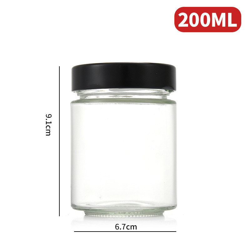 200ML Glass Food Storage Containers with Lids Airtight Glass Jars Leak Proof Reusable Sauce Containers