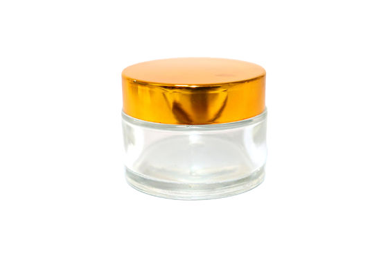 กระป๋องเครื่องสําอางจากกระจกใส 50ML พร้อมปลายสกรู กระจกตัวอย่างกระจก